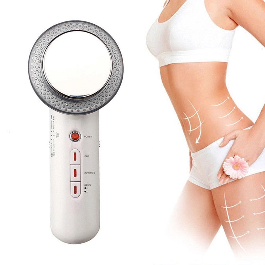 3 in 1 Home Use Anti Wrinkle Treatment Lose Weight EMS Facial Massage Machine Ultrasonic Massage Instrument Beauty Slimming Machine LED Beauty Device