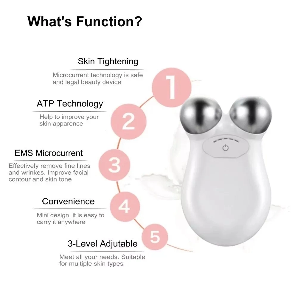 EMS 3D Vibrating Neck Face Massager Facial Lifting Machine Skin Massage Microcurrent Tightening Anti Wrinkle Aging Device