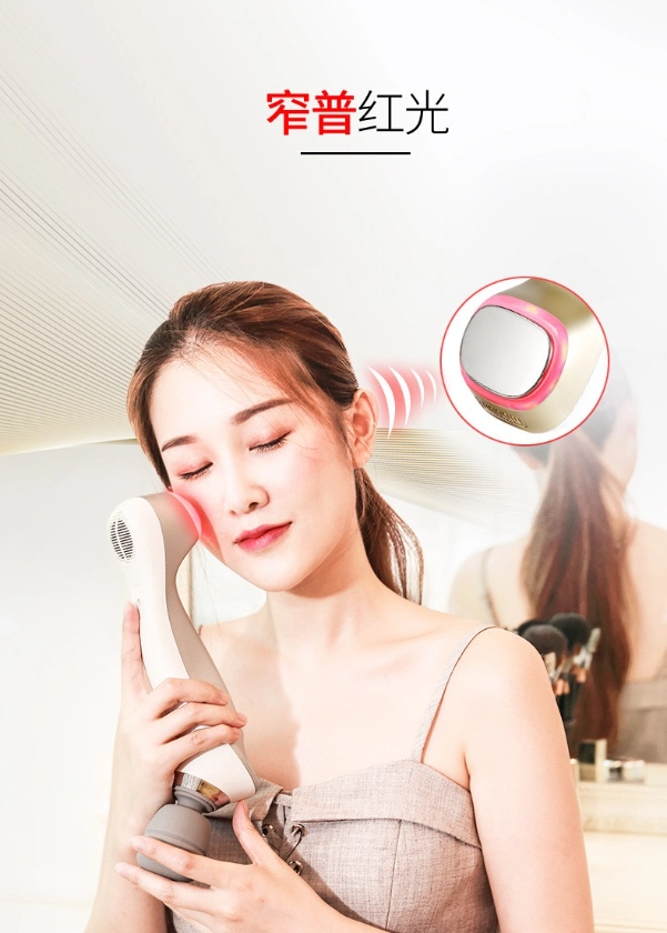 Heat and Cold Mode Intense Pulsed Light Face Care Beauty Device with Double Massage Heads for Face and Other Body Parts