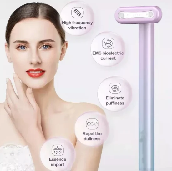 Herramienta de cuidado de la piel de belleza de uso doméstico con vibración de alta frecuencia Masajeador facial EMS