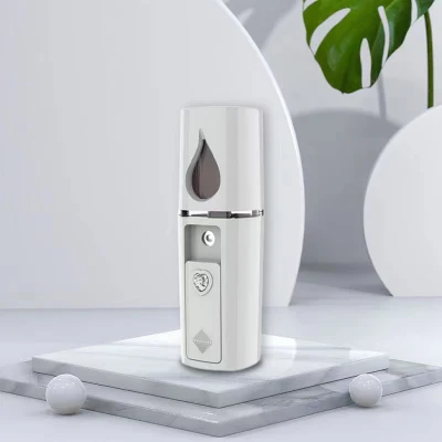 Pulverizador de niebla Mini 25ml ultrasónico Nano agua portátil SPA rociador facial hidratante con soporte de espejo logotipo personalizado