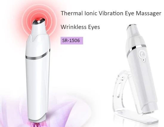 Mini dispositivo vibrador eléctrico para el cuidado de la salud, masajeador de ojos con pluma de cabeza calentada