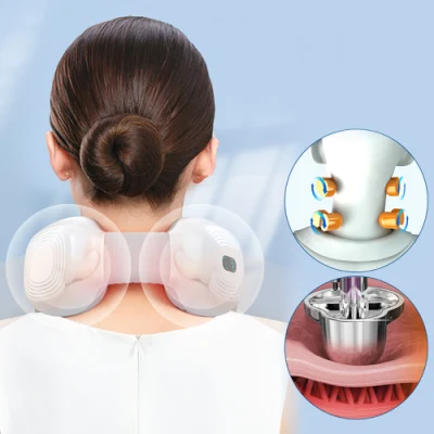 Instrumento de masaje Shiatsu eléctrico Popular, masajeador de cabeza de masaje 3D, masajeador de cuello plegable para el hogar y la Oficina con calor